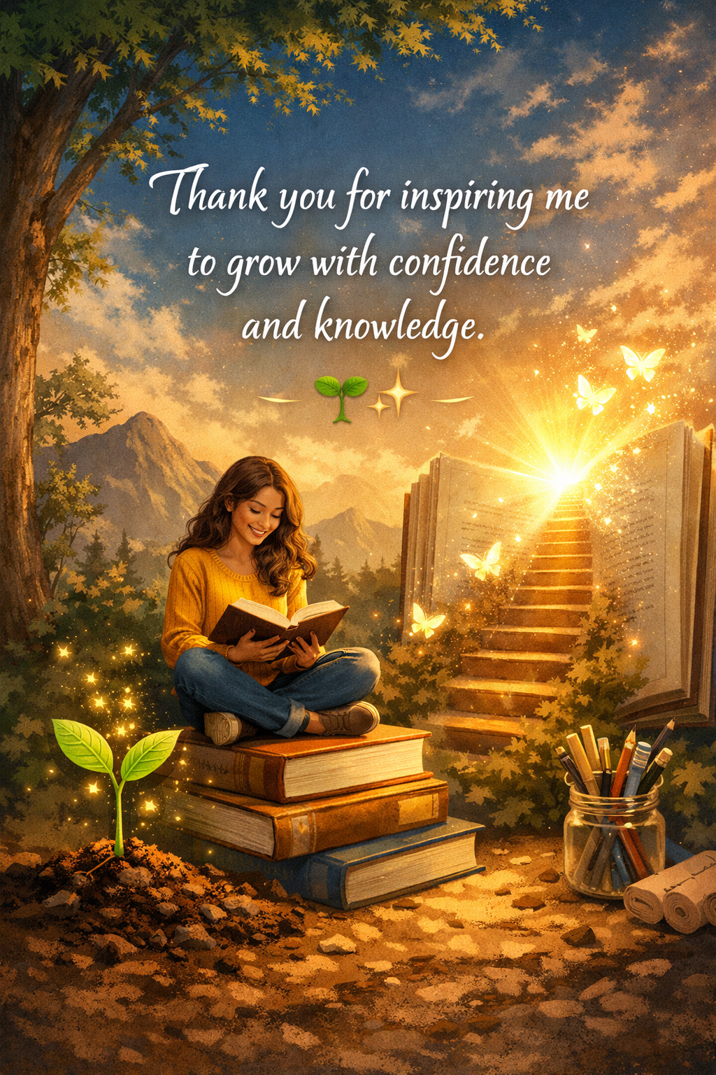 Thank you for inspiring me to grow with confidence and knowledge 🌱✨.